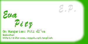eva pitz business card